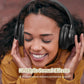 KVIDIO Bluetooth Headphones Over Ear, 65 Hours Playtime Wireless Headphones with Microphone, Foldable Lightweight Headset with Deep Bass