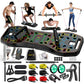 LALAHIGH Push Up Board, 36 in 1 Home Gym Equipment with Ab Roller Wheel & Resistance Bands, Portable Foldable Workout Board