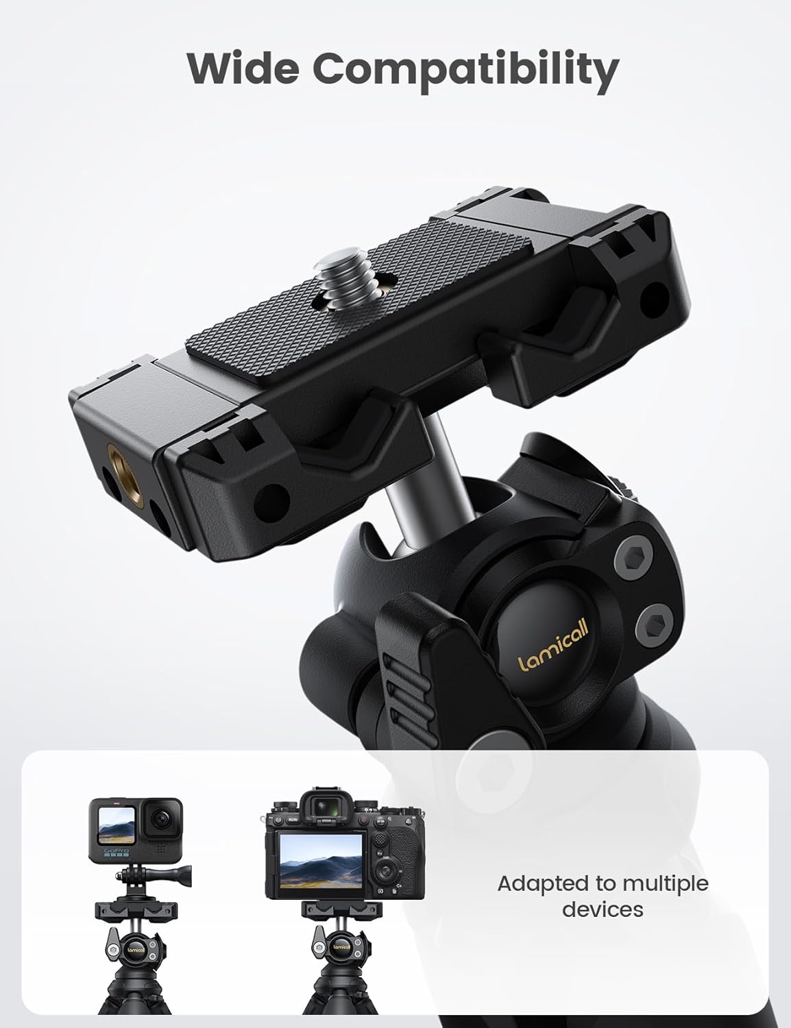Lamicall Tripod for iPhone - 3 in 1 Flexible Phone Tripod with Wireless Remote - iPhone Tripod Stand for Video Recording Vlogging Selfie