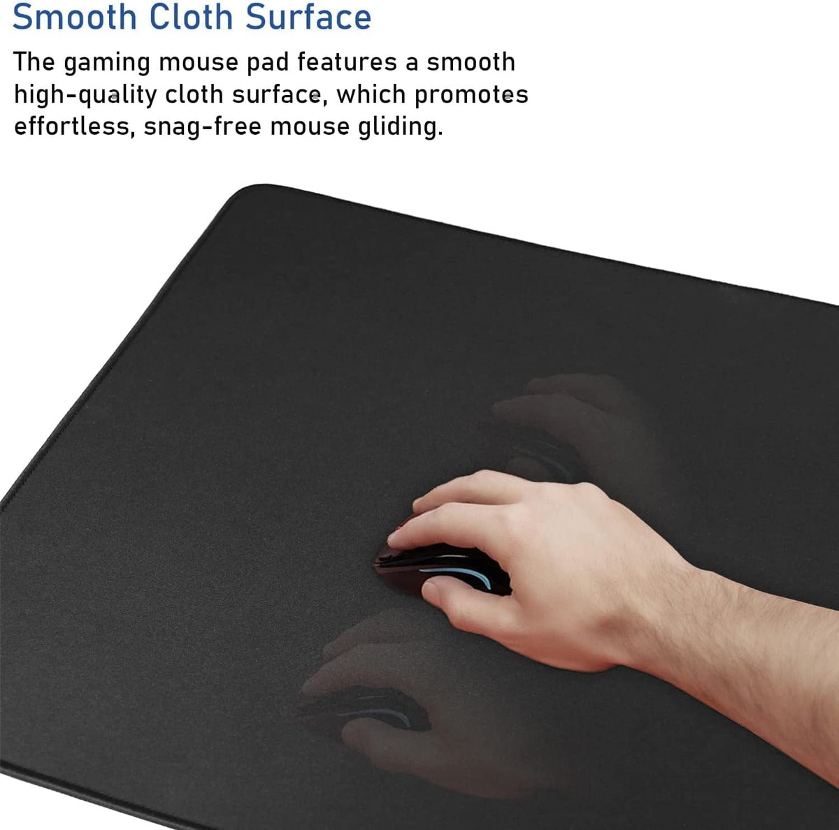 Large Extended Gaming Mouse Pad with Stitched Edges, (31.5X15.7In) Durable Non-Slip Natural Rubber Base, Waterproof Computer Keyboard Pad Mat