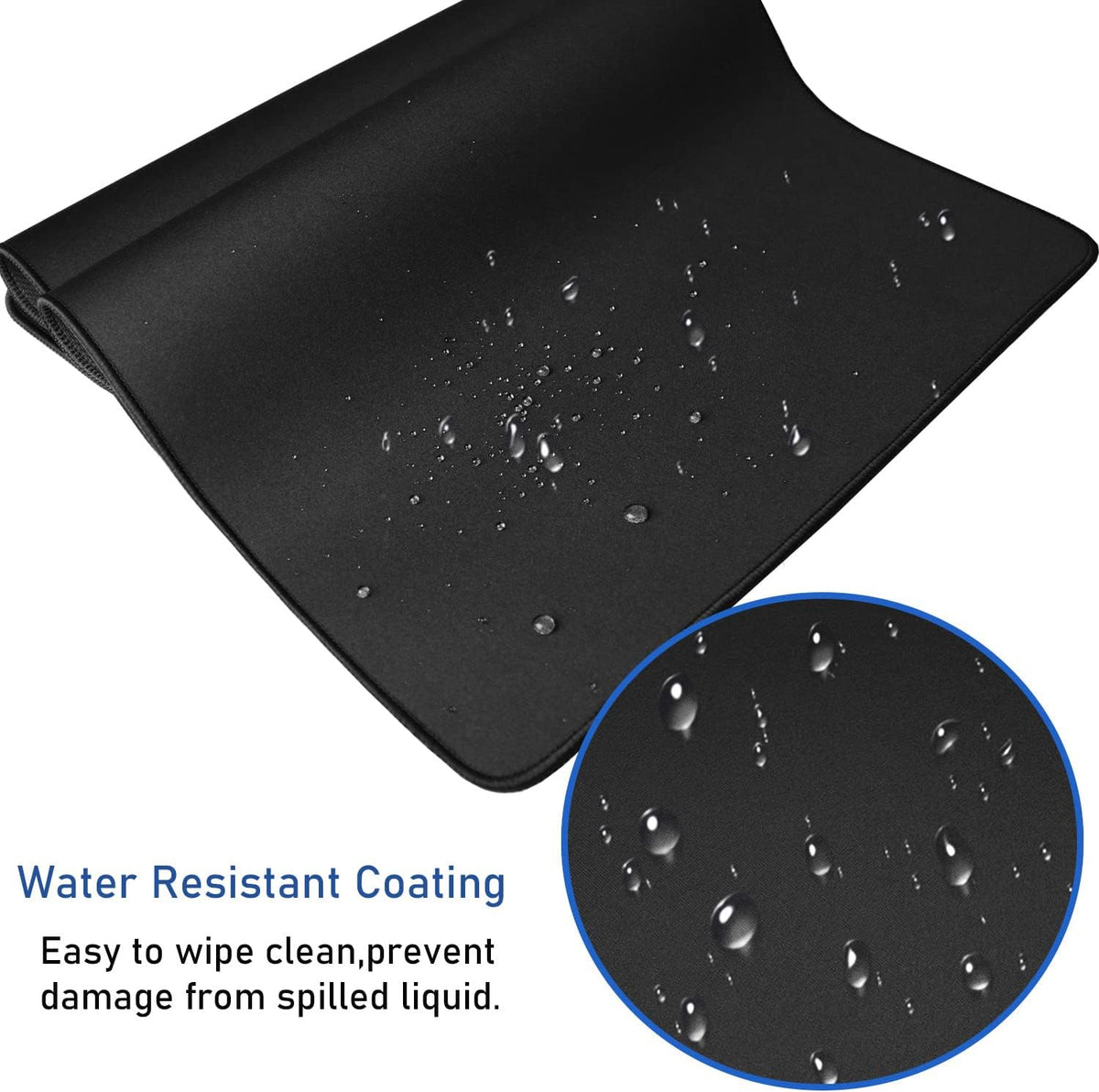 Large Extended Gaming Mouse Pad with Stitched Edges, (31.5X15.7In) Durable Non-Slip Natural Rubber Base, Waterproof Computer Keyboard Pad Mat