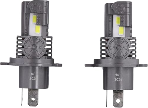Latest H4/9003/HB2 Bulbs, 50,000LM Brightness Hi/Low Beam, 6500K Cool White, 1:1 Halogen Size Automotive Replacement H4 9003 Fog Lights (Pack of 2)