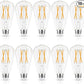 LED Edison Bulbs Dimmable, E26 Bulb 60 watt Equivalent, Soft White 2700K, ST58 Vintage Light Bulbs, 90+ CRI, 6W 600LM, E26 Medium Base (10 Pack)