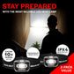 LED Headlamp 2-pack Battery Powered (AAA) - Head Lamp for Running Hunting Camping Fishing Hiking with Red Light and Adjustable Headband