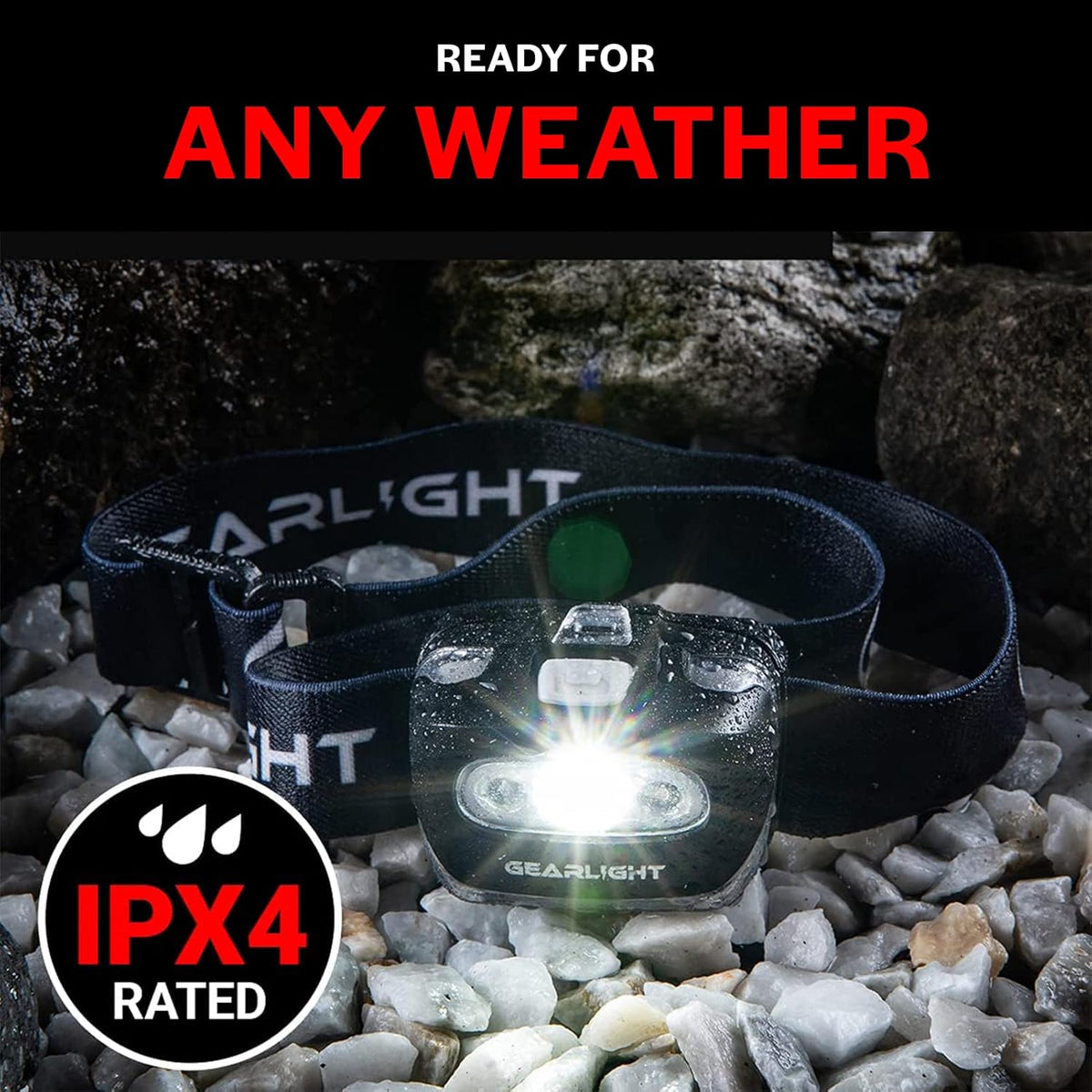 LED Headlamp 2-pack Battery Powered (AAA) - Head Lamp for Running Hunting Camping Fishing Hiking with Red Light and Adjustable Headband