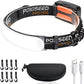 LED Headlamp Rechargeable, Super Bright 1500 Lumens 230° Wide Beam Headlamp, 3 Modes IPX6 Waterproof Lightweight Head Light with Taillight & Clips