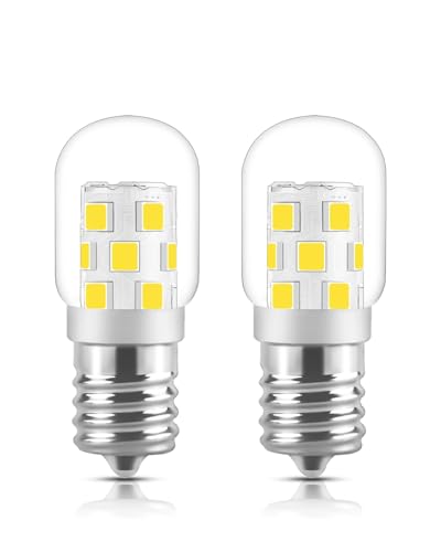 LED Microwave Light Bulb Under Hood 40W Equivalent-125V E17 Base for Whirlpool Microwave Light Bulb - 3W 400LM Dimmable Range Hood (2700K Warm White)