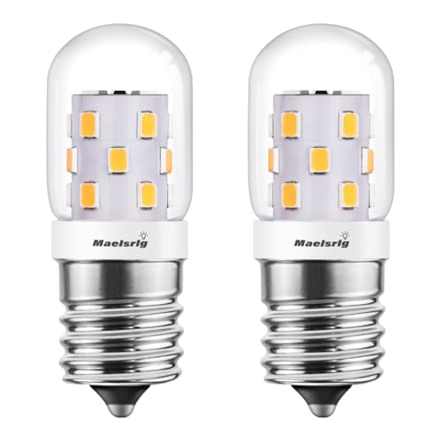 LED Microwave Light Bulbs Under Hood 40W Equivalent, E17 LED Bulb Dimmable for Range Hood, 3W 380 Lumens, LED Appliance Light Bulb Over Stove (2 Pack)
