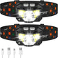 LHKNL Headlamp Flashlight, Lumen Ultra-Light Bright LED Rechargeable Headlight with White Red Light, 2-Pack Waterproof Motion Sensor Head Lamp