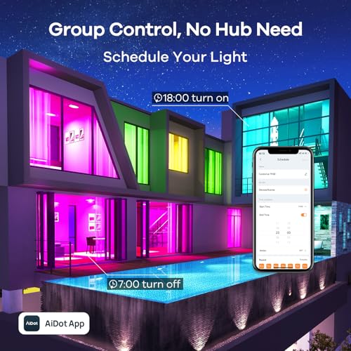 Linkind Smart Light Bulbs, Smart Bulb That Work with Alexa & Google Home, LED Light Bulbs Color Changing, 104 Preset Scene, Music Sync (4Pack)