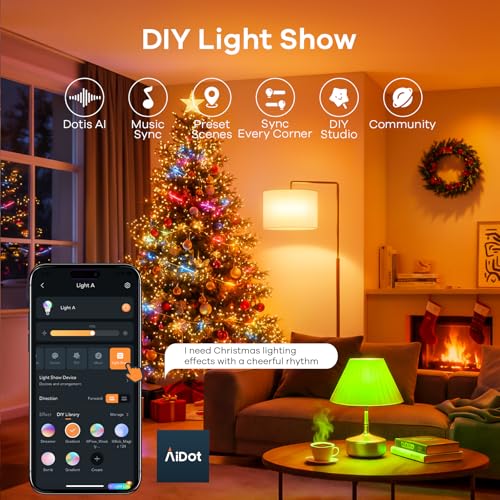 Linkind Smart Light Bulbs, Smart Bulb That Work with Alexa & Google Home, LED Light Bulbs Color Changing, 104 Preset Scene, Music Sync (4Pack)