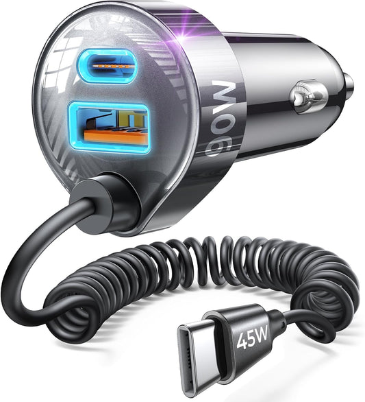 LISEN 90W for iPhone 17 16 15 Pro Max Car Charger USB C Fast Charge, Super Fast for iPhone 15 16 17 Pro Car Charger Type C Adapter