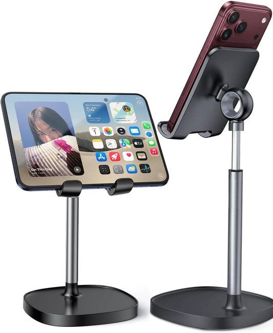 LISEN Cell Phone Stand Adjust for iPhone Phone Holder for Desk Recording, Gifts Women Office Desk Accessories PC Gaming Essentials Kitchen Gadgets