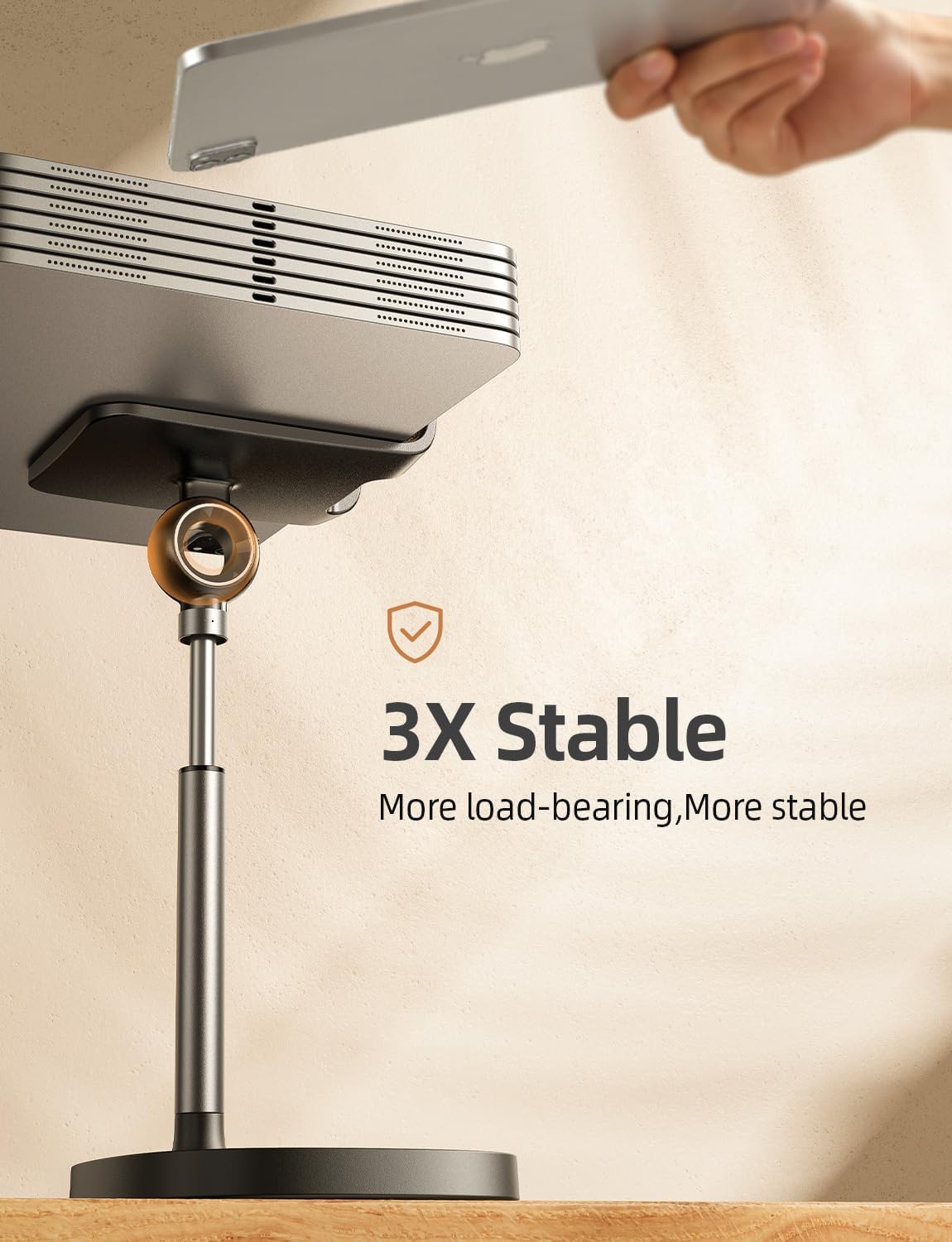 LISEN Cell Phone Stand Adjust for iPhone Phone Holder for Desk Recording, Gifts Women Office Desk Accessories PC Gaming Essentials Kitchen Gadgets