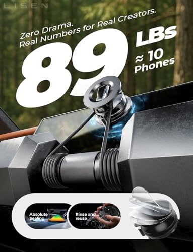 LISEN for Magsafe Car Mount, Cell Phone Holders for Your Car, Magnetic Car Accessories for Women Men Interior Jeep Truck