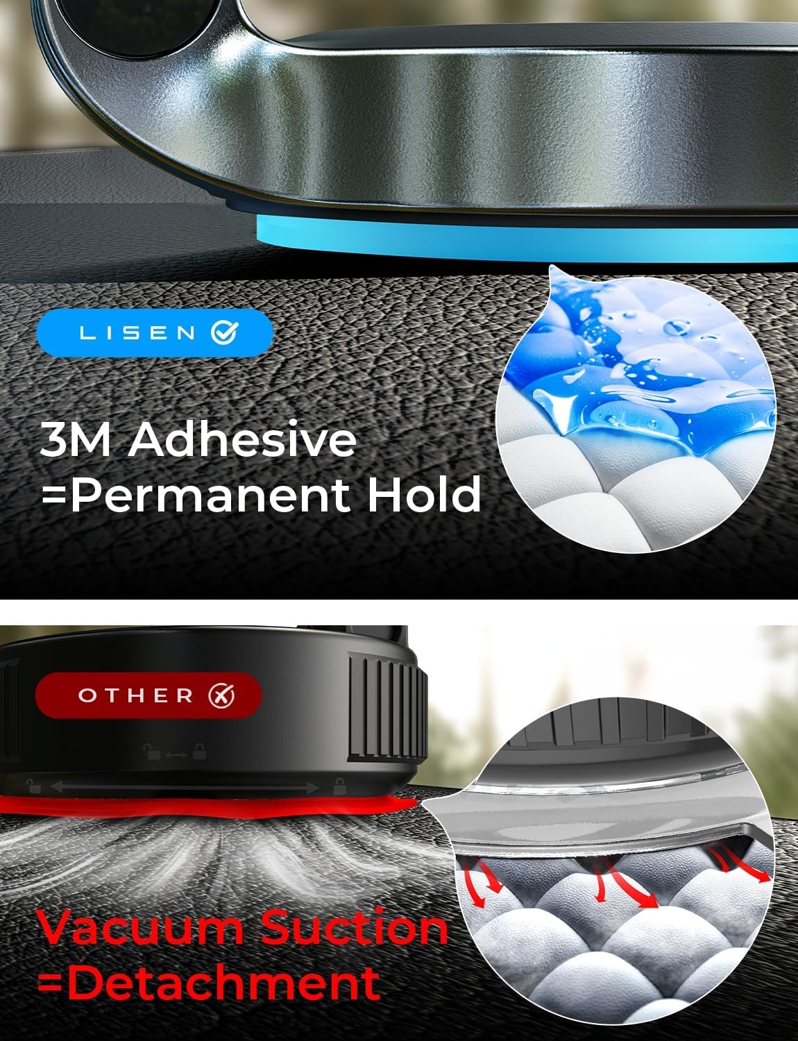 LISEN for MagSafe Car Mount for iPhone 17 PRO MAX, Extra Smal Ultra Magnetic Phone Holder for Car Dashboard, Car Phone Holder, Car Accessories