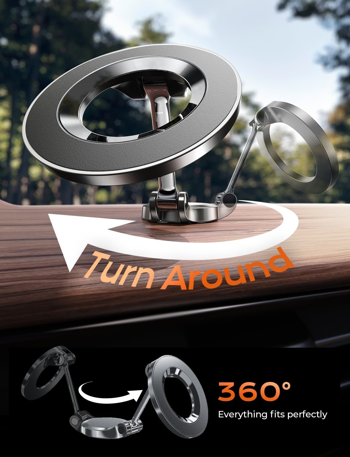 LISEN for MagSafe Car Mount for iPhone 17 PRO MAX, Extra Smal Ultra Magnetic Phone Holder for Car Dashboard, Car Phone Holder, Car Accessories