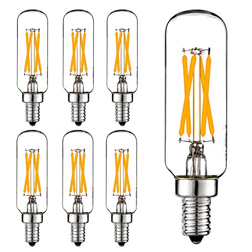 LiteHistory LED Bulb Dimmable 6W Equal Warm White 2700K T6 T25 E12 Candelabra Bulb 60 watt for Chandeliers, Ceiling Fan, Pendant