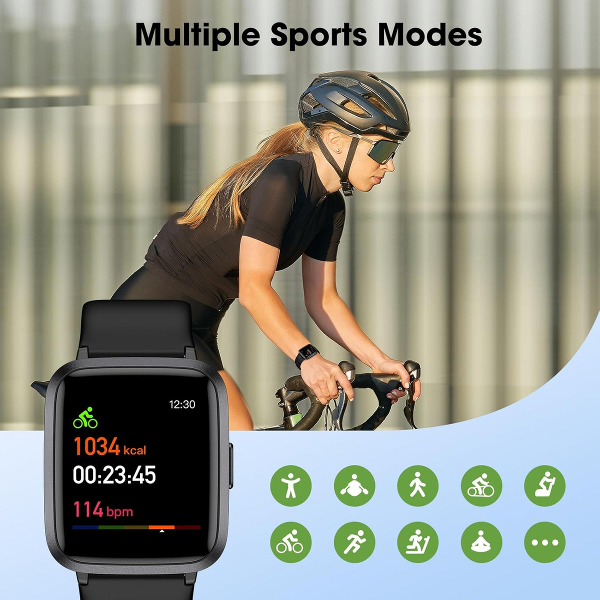 LIVIKEY Fitness Tracker Watch with Heart Rate Monitor, Activity Tracker with Pedometer, Sleep Monitor, Calories & Step Counter