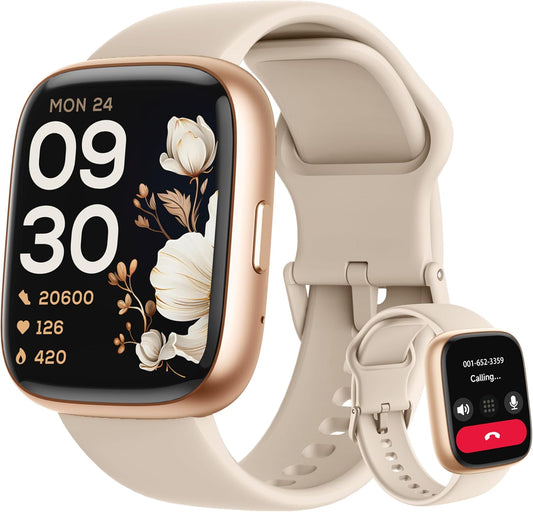 LODIMEKE Smart Watch, Alexa Built-in, Answer/Make Calls 44mm Smartwatch Women Men, 1.83" Sports Watch IP68 Waterproof