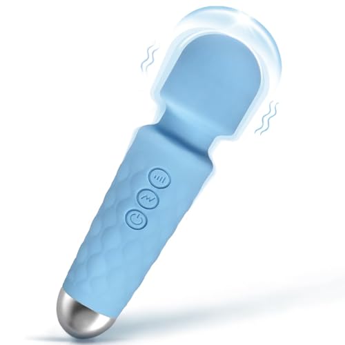 LUMIO Body Back Relaxation Massager - Mini - Travel - 9 Speeds 19 Modes - for Back - Foot - Arm Muscle Relaxation (Blue) (Blue)