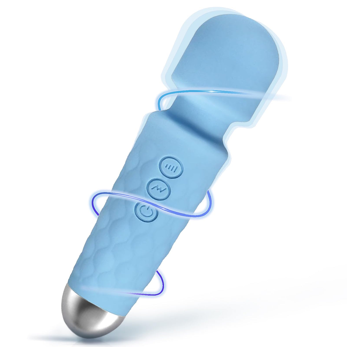 LUMIO Body Back Relaxation Massager - Mini - Travel - 9 Speeds 19 Modes - for Back - Foot - Arm Muscle Relaxation (Blue) (Blue)