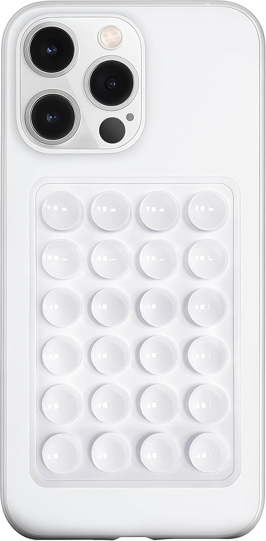 LvShuLiangPin Anteel Silicone Suction Phone Case Mount, Silicon Adhesive Phone Accessory for Smartphones (White)