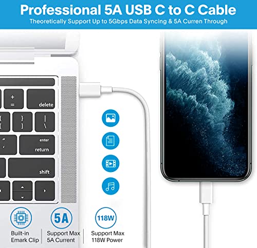 Mac Book Pro Charger - 118W USB C Fast Charger Power Adapter Compatible with MacBook Pro/MacBook Air 16 15 14 13 Inch, M1 M2 M3 M4 M5
