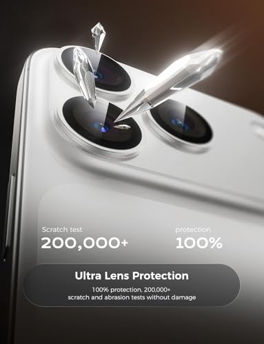 MAGIC JOHN 2 Pack Camera Lens Protector for iPhone 17 Pro Max, Full Coverage, Metal Aluminum Alloy Camera Lens Film, HD Clear, Scratch Resistant