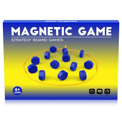 Magnetic Chess Game with Full-Size Stones, Magnet Game with String, for Family & Party & Travel & Camping, Puzzle Strategy Games