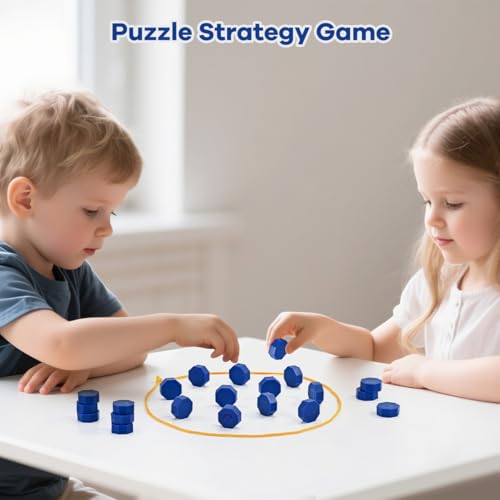 Magnetic Chess Game with Full-Size Stones, Magnet Game with String, for Family & Party & Travel & Camping, Puzzle Strategy Games