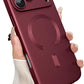 Magnetic for iPhone 17 Pro Max Case, with Camera Lens Protector, Compatible with Magnetic, Slim Shockproof Bumper Soft Silicone Metallic Luster Phone