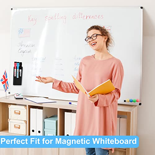 Magnetic Pen Holder, 2 Pack Magnetic Dry Erase Marker Holder with Generous Compartments, Strong Magnet Storage Marker Pen Pencil Organizer