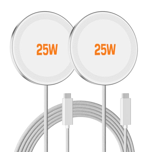 25W Magnetic Wireless Charger Pad, Fast Charging Pad Compatible with MagSafe for iPhone and AirPods