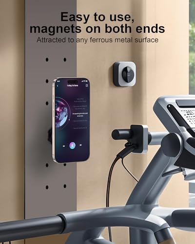 Phone Grip Holder for MagSafe, Dual-Sided Magnetic Finger Ring Adjustable Kickstand Loop for iPhone 17/16 Pro Max/15 Plus/14 Pro/13 Mini/12, Samsung