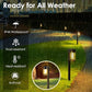 Mancra Solar Pathway Lights Outdoor, 10 Pack Metal & Glass Solar Lights Outdoor Waterproof Landscape Path Lights (Warm White)
