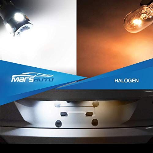 Marsauto 194 LED Bulb 6000K White 168 T10 2825 W5W 5SMD Replacement Bulbs for Car Dome Map Door Courtesy Side Marker Reading (Clear Lens Side Marker)