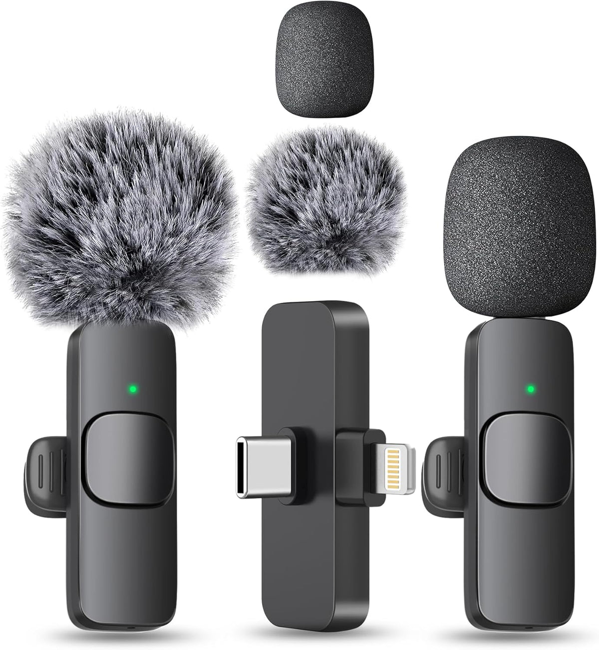 MAYBESTA Wireless Mini Microphone for iPhone, Android Phone - Bluetooth Lavalier Lapel Mic for Audio Video Recording