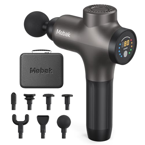 Mebak 3 Massage Gun, Deep Tissue Percussion Muscle Massager for Athletes - Shoulder, Leg, Back and Body