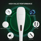 MEGAWISE Handheld Back Massager | Deep Tissue Percussion Massage for Back, Neck, Shoulders, Waist and Legs (Cordless Off-White)