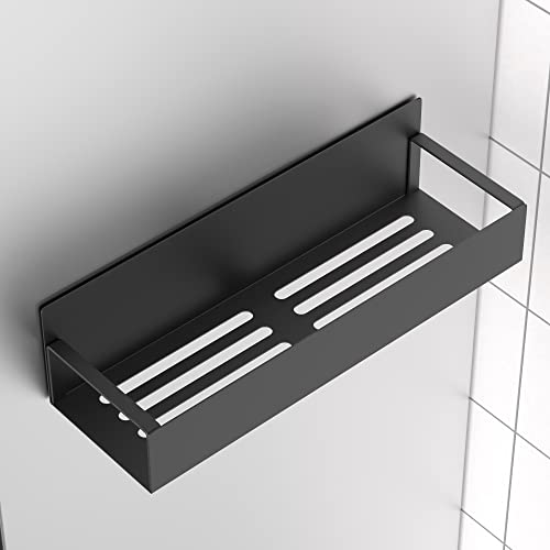 Metal 4 Pack Magnetic Spice Storage Rack Organizer for Refrigerator and Oven, Black Fridge Organizers and Storage