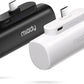 Miady 2-Pack 5000mAh Mini Portable Charger with Built-in Type C Connector, 5V 2.4A USB-C Output Fast Charging Small Power Bank, Compact Battery Pack