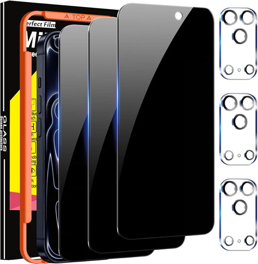 Milomdoi 3 Pack Privacy Screen Protector for iPhone 17 Pro Max, Phone Case Friendly, Accessories Private Film (Black)