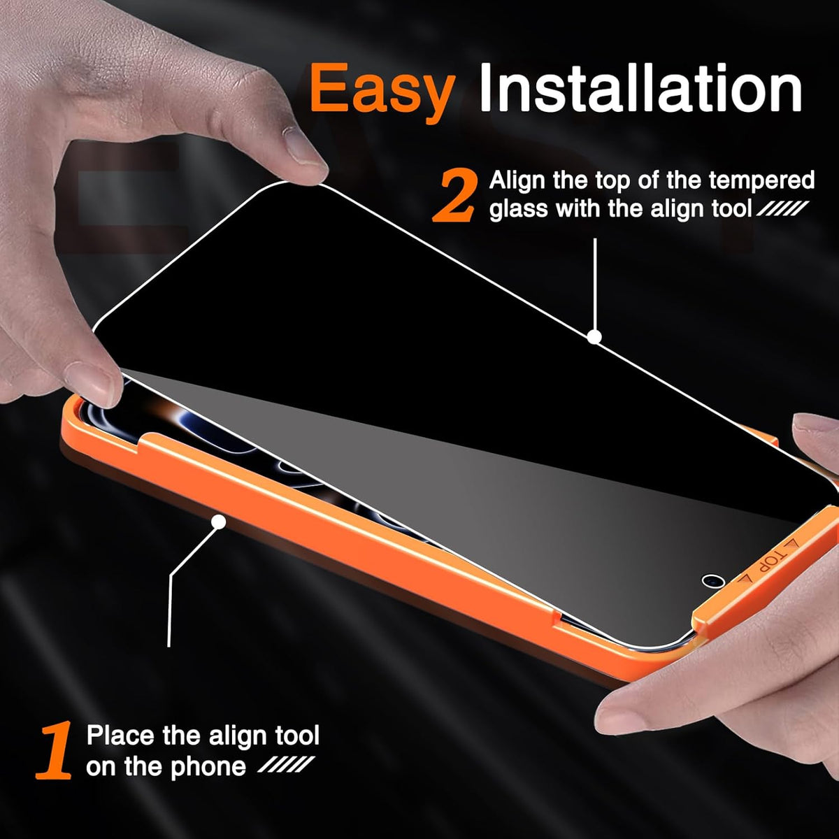 Milomdoi 3 Pack Privacy Screen Protector for iPhone 17 Pro Max, Phone Case Friendly, Accessories Private Film (Black)