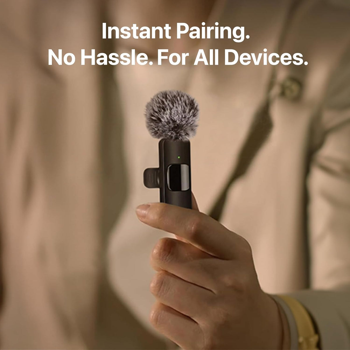Mini Mic Pro (Latest Model) - Professional Wireless Microphone for iPhone, iPad, Android, Lavalier Microphone for Video Recording