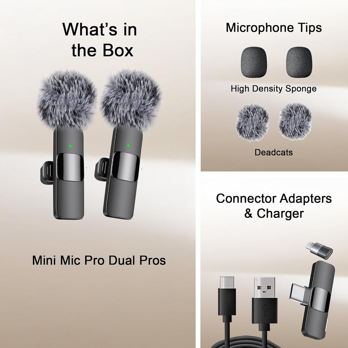 Mini Mic Pro (Latest Model) - Professional Wireless Microphone for iPhone, iPad, Android, Lavalier Microphone for Video Recording