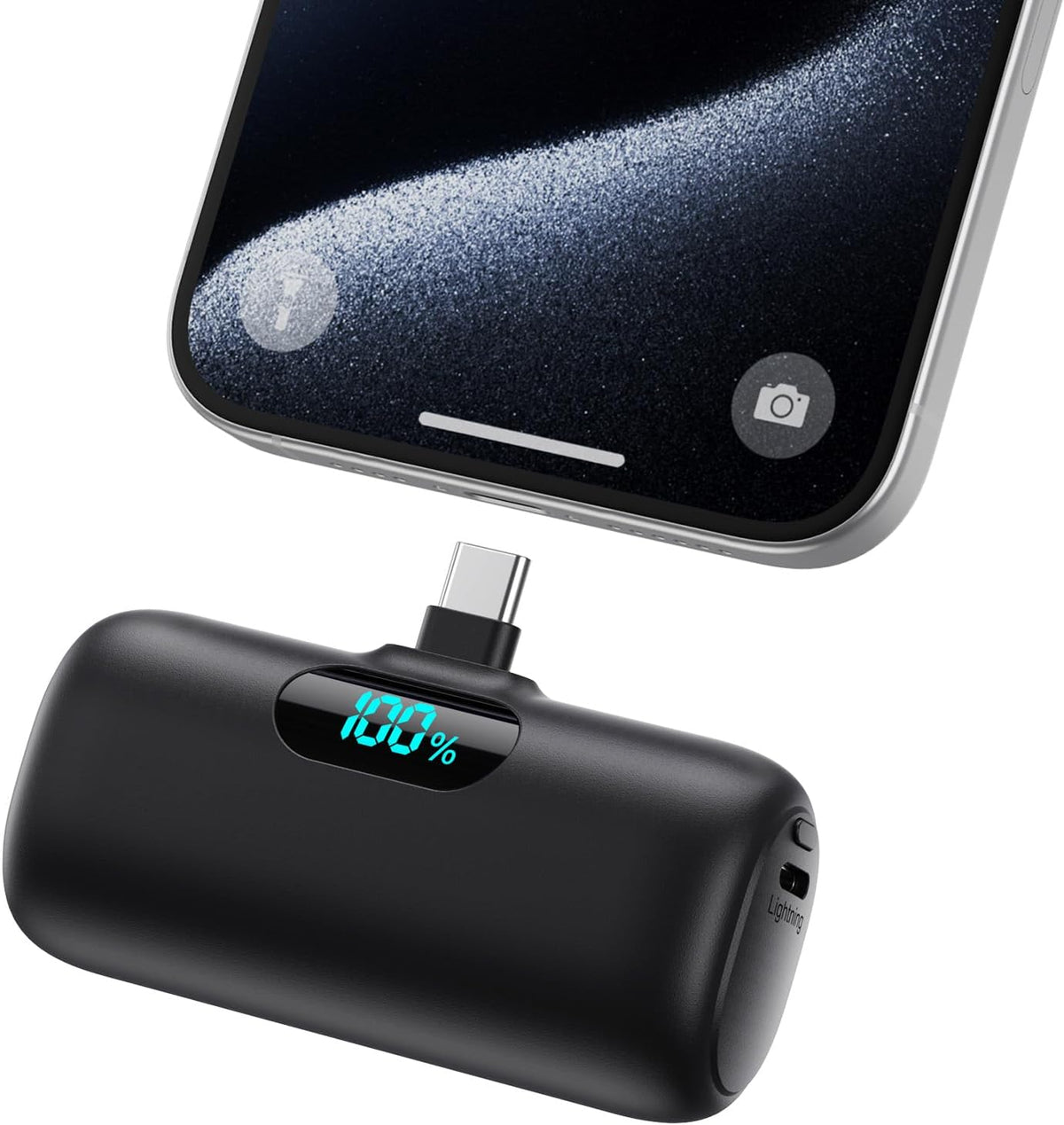 Mini Portable Charger USB C Power Bank, Upgraded 5000mAh PD Fast Charging Battery Pack Built-in USB-C Connector Travel Essential
