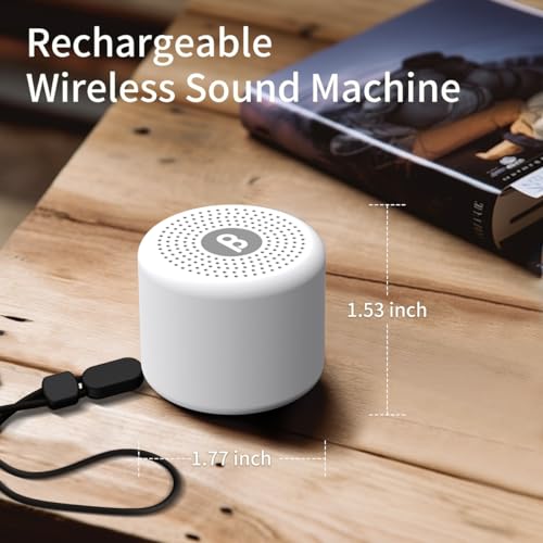 Mini Portable Sound White Noise Machine Baby Patter for Sleep with 30 Soothing Sounds for Baby Kids Adults 32 Volume Levels Sleep Soother Auto-Off