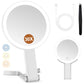MIYADIVA Magnifying Mirror with Light, Double Sided 30X/1X Lighted Travel Makeup Mirror with Magnification, 3 Color Lighting (White)