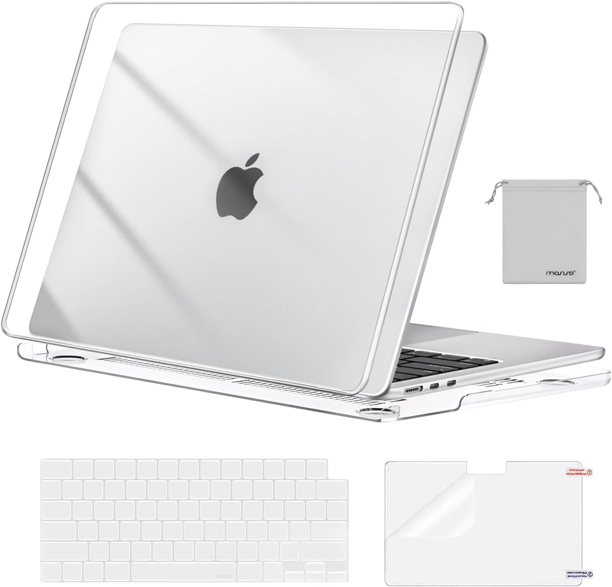 MOSISO Compatible with MacBook Air 13 inch Case 2026 2025 2024 2023 2022 M4 A3240 M3 A3113 M2 A2681, Plastic Hard Shell&Keyboard Cover&Screen